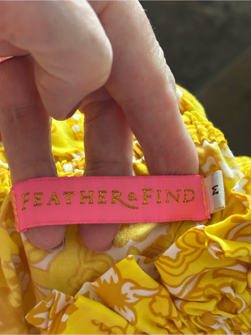 Yellow Floral Boho Blouse-Feather & Find Band